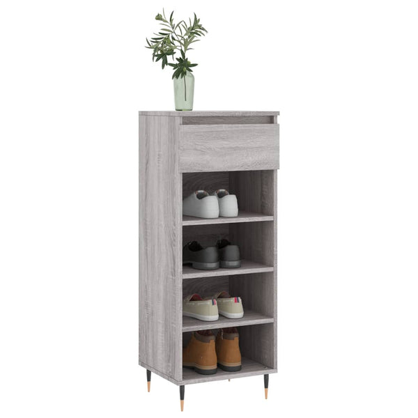 Schuhschrank Grau Sonoma Holz