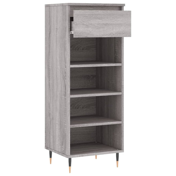 Schuhschrank Grau Sonoma Holz