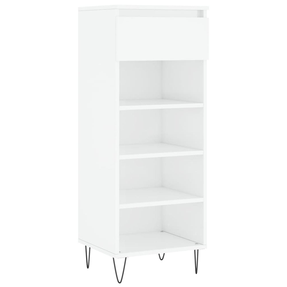 Hochglanz Schuhschrank Weiß 40x36x105 cm
