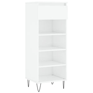 Hochglanz Schuhschrank Weiß 40x36x105 cm