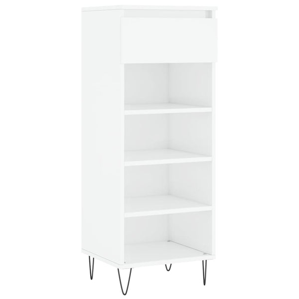 Hochglanz Schuhschrank Weiß 40x36x105 cm