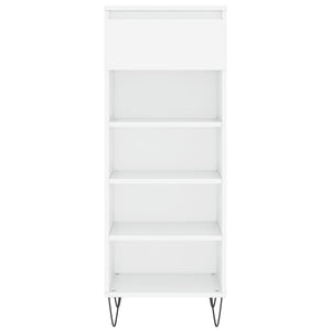 Hochglanz Schuhschrank Weiß 40x36x105 cm