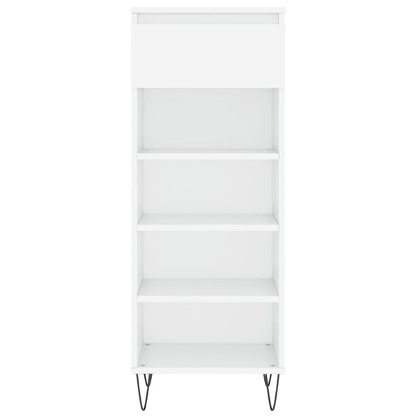 Hochglanz Schuhschrank Weiß 40x36x105 cm
