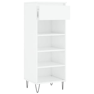 Hochglanz Schuhschrank Weiß 40x36x105 cm