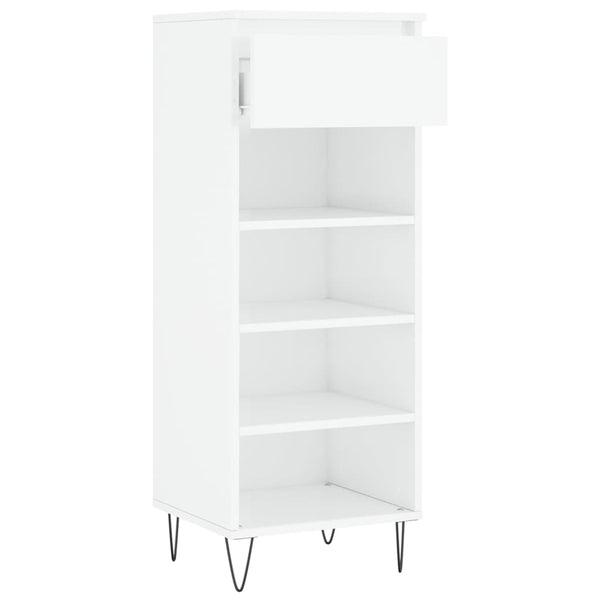 Hochglanz Schuhschrank Weiß 40x36x105 cm