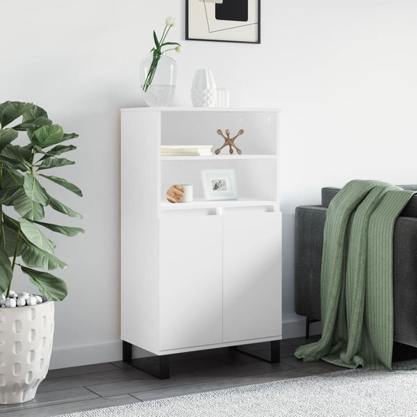 Highboard Weiß 60x36x110 cm