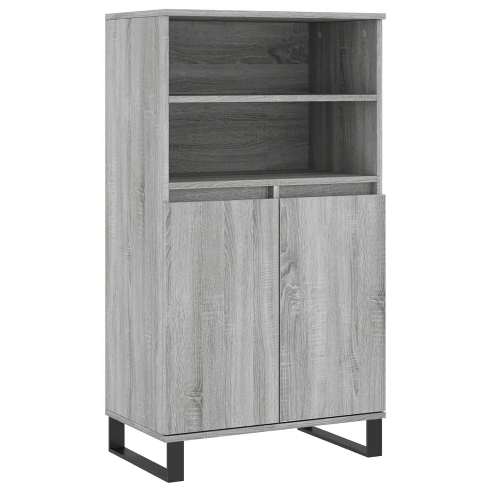 Graues Highboard Sonoma, 60x36x110 cm