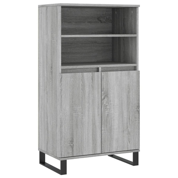 Graues Highboard Sonoma, 60x36x110 cm