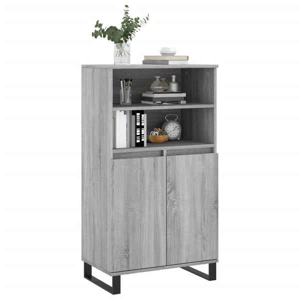 Graues Highboard Sonoma, 60x36x110 cm