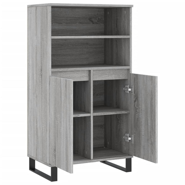 Graues Highboard Sonoma, 60x36x110 cm