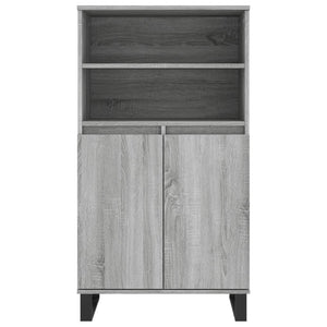 Graues Highboard Sonoma, 60x36x110 cm