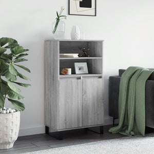 Graues Highboard Sonoma, 60x36x110 cm