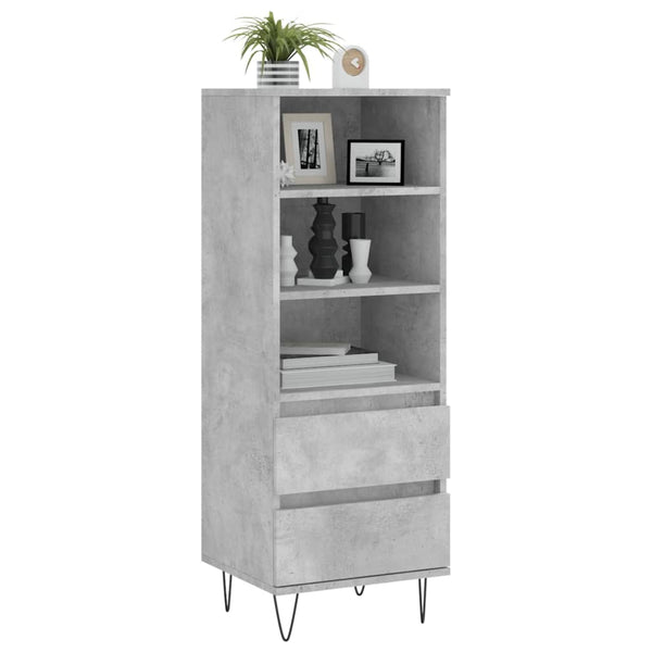 Betongraues Highboard 40x36x110 cm