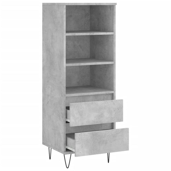 Betongraues Highboard 40x36x110 cm