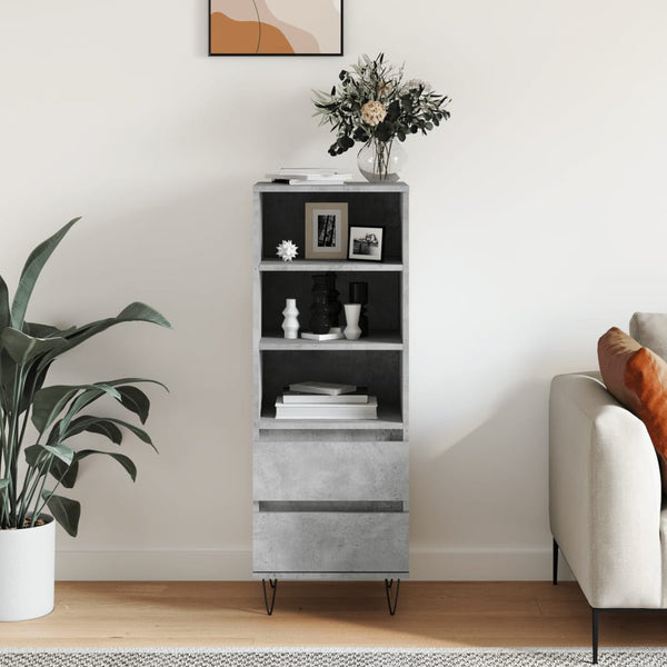 Betongraues Highboard 40x36x110 cm