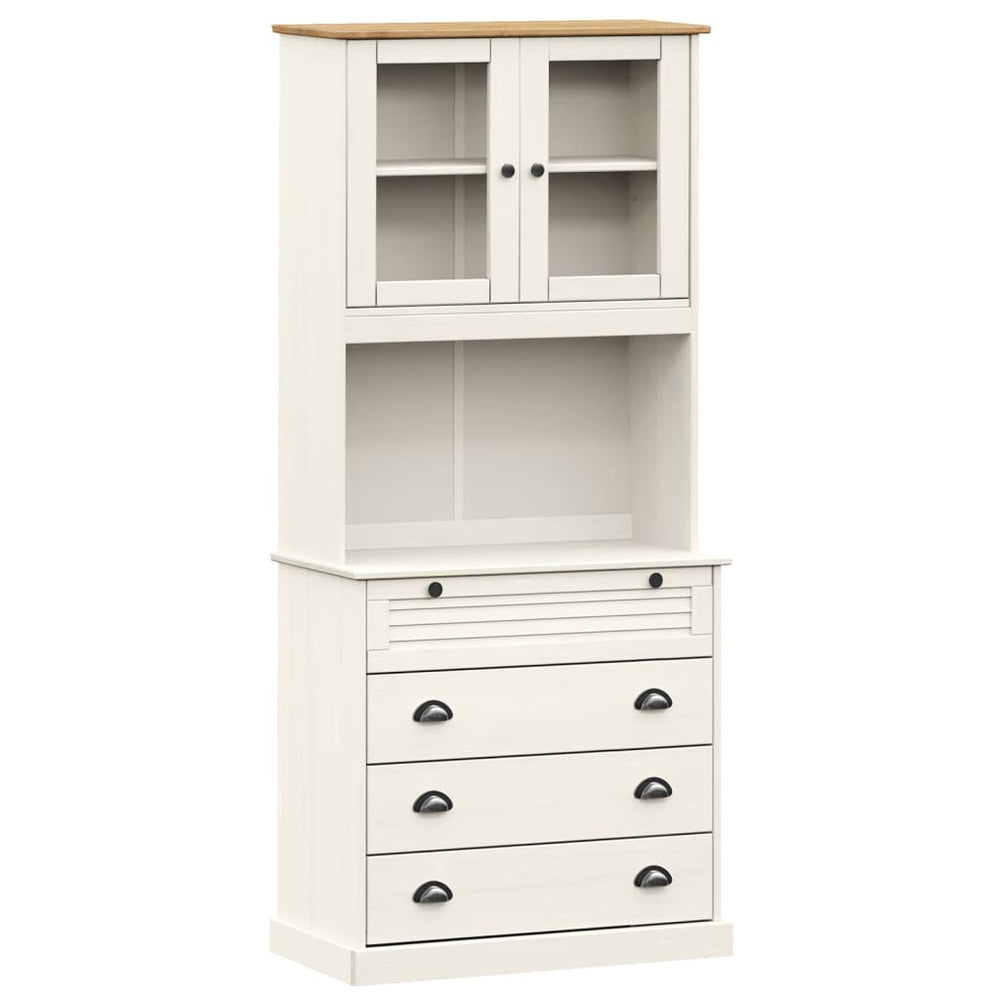 Highboard VIGO Weiß Kiefer Massivholz 80x176cm