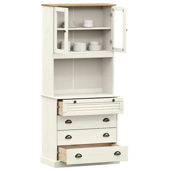 Highboard VIGO Weiß Kiefer Massivholz 80x176cm