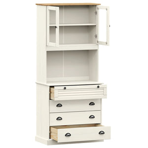 Highboard VIGO Weiß Kiefer Massivholz 80x176cm
