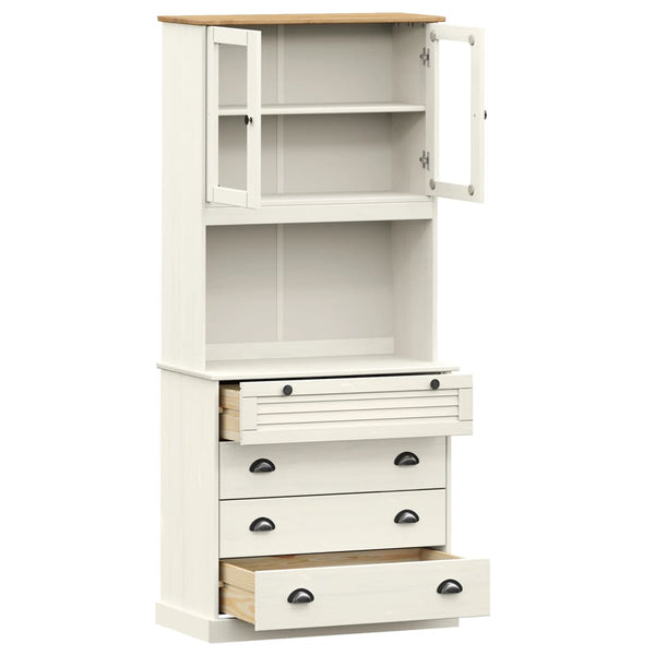 Highboard VIGO Weiß Kiefer Massivholz 80x176cm