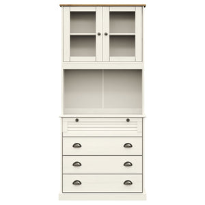 Highboard VIGO Weiß Kiefer Massivholz 80x176cm