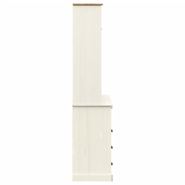 Highboard VIGO Weiß Kiefer Massivholz 80x176cm
