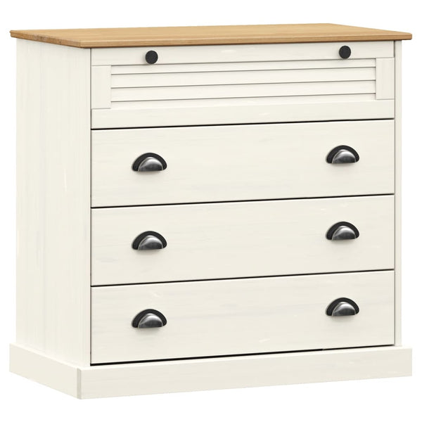 Highboard VIGO Weiß Kiefer Massivholz 80x176cm