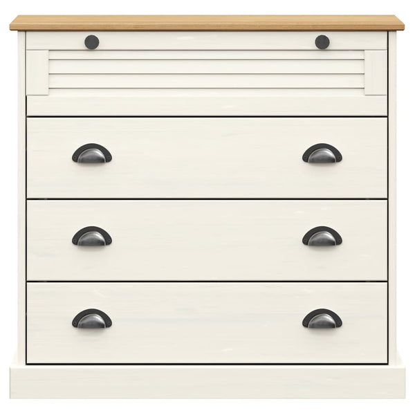 Highboard VIGO Weiß Kiefer Massivholz 80x176cm