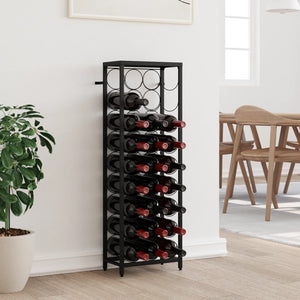 Weinregal für 27 Flaschen, Schwarz