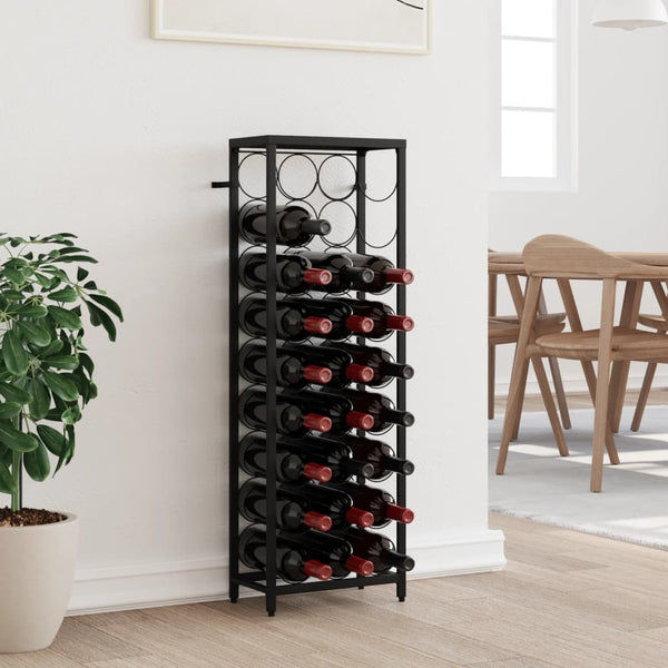 Weinregal für 27 Flaschen, Schwarz