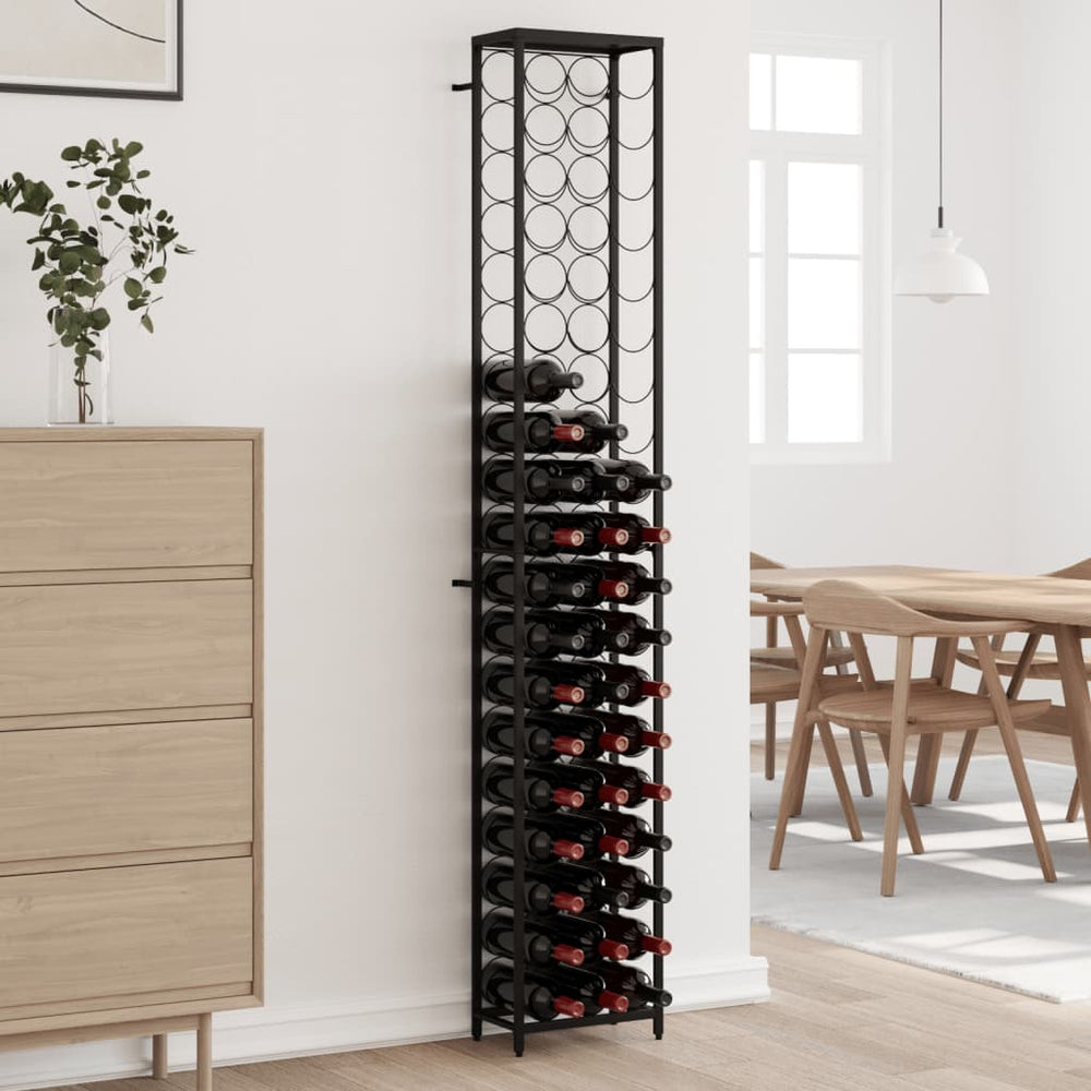 Weinregal für 57 Flaschen, Schwarz