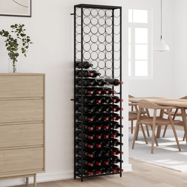 Weinregal für 95 Flaschen, Schmiedeeisen Schwarz