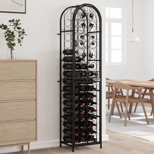 Weinregal für 73 Flaschen, Schwarz
