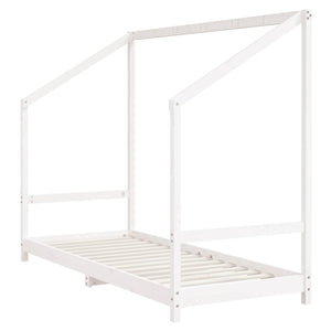 vidaXL Kids Bed White 2x(80x200) cm Solid Pine Wood