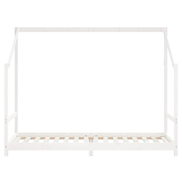vidaXL Kids Bed White 2x(80x200) cm Solid Pine Wood