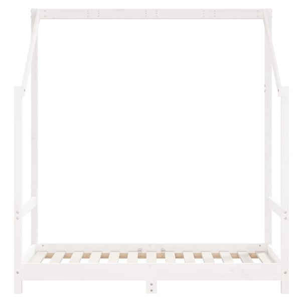 Kinderbett Weiß 70x140 cm Kiefernholz