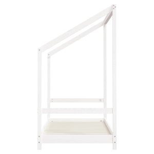 Kinderbett Kiefer Massivholz Weiß 80x160 cm (2er-Set)