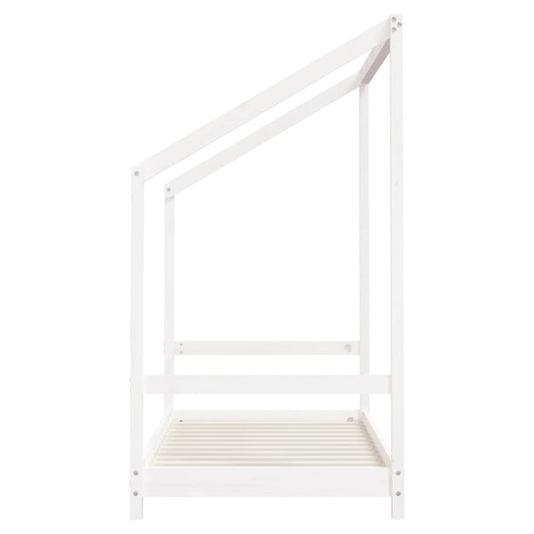 Kinderbett Kiefer Massivholz Weiß 80x160 cm (2er-Set)