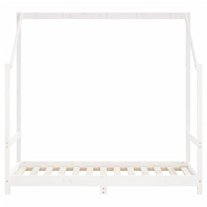 Kinderbett Kiefer Massivholz Weiß 80x160 cm (2er-Set)