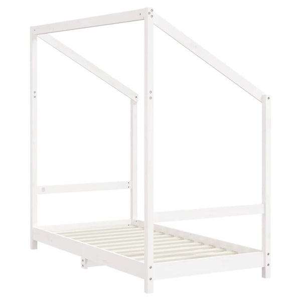 Kinderbett Kiefer Massivholz Weiß 80x160 cm (2er-Set)