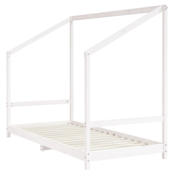 vidaXL Lit enfant blanc 2x(90x190) cm Bois de pin massif