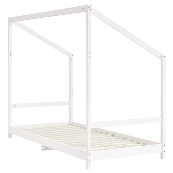 vidaXL Lit enfant blanc 2x(90x190) cm Bois de pin massif