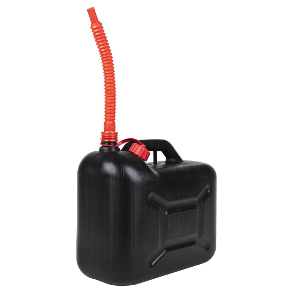 vidaXL Fuel Cans with Flexible Spout 3 Pcs. Black 20 L