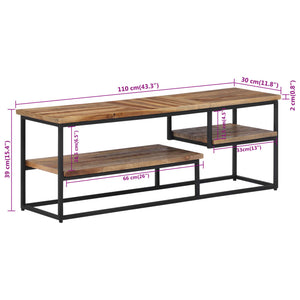 TV-Schrank aus Teakholz, 110 cm