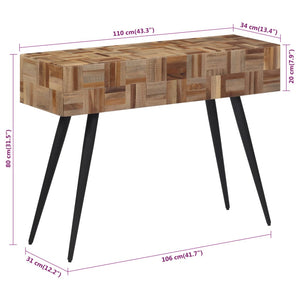 Konsolentisch Teakholz 110cm