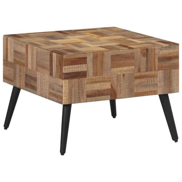 Grauer Couchtisch 55x55cm Teakholz
