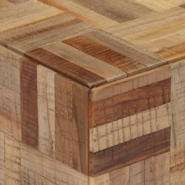 Grauer Couchtisch 55x55cm Teakholz