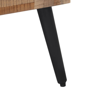 Grauer Couchtisch 55x55cm Teakholz