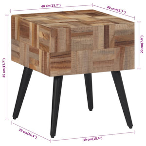 Beistelltisch 40x40 cm Recyceltes Teakholz