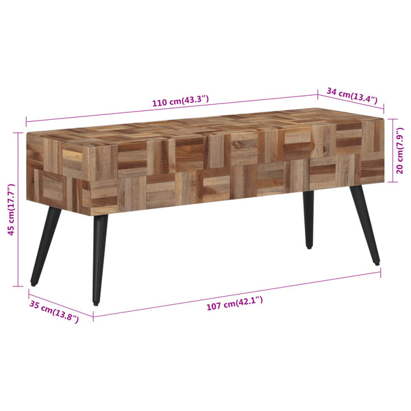 Teak Sitzbank 110 cm
