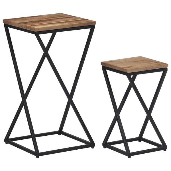 Beistelltische 2er Set Teakholz